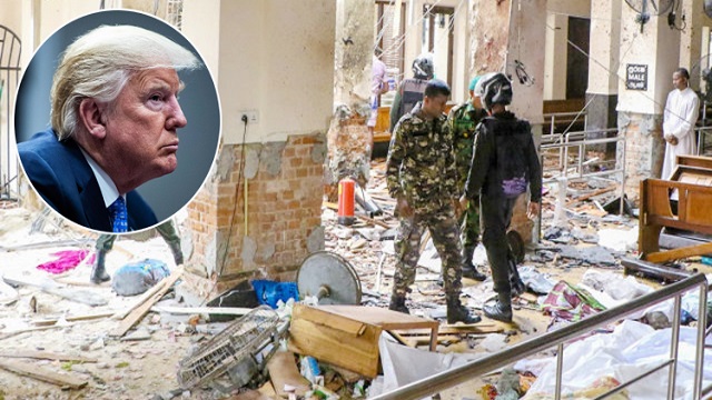 শ্রীলঙ্কায় হতাহত: শোক জানিয়ে হাসির খোরাক ট্রাম্প